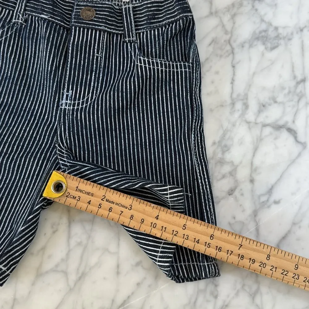 Train Conductor DKNY Jean Stripe Navy White Shorts Sz 24M